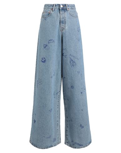 Shop Vetements Woman Jeans Blue Size 25 Cotton