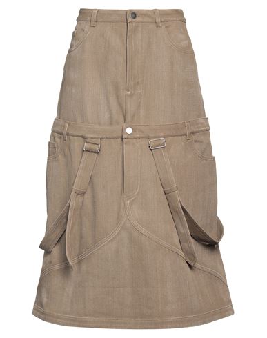 Weinsanto Woman Denim Skirt Khaki Size S Organic Cotton In Beige