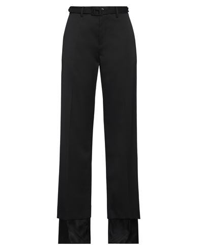 Mm6 Maison Margiela Woman Pants Black Size 8 Polyester, Virgin Wool, Elastane