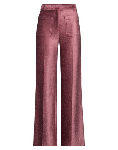 Victoria Beckham Woman Pants Pastel Pink Size 6 Viscose, Cotton, Modal In Burgundy