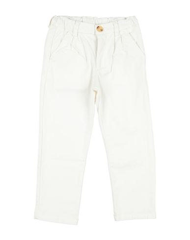 Bonpoint Toddler Boy Pants Ivory Size 4 Cotton, Elastane In White