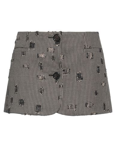 Shop Acne Studios Woman Mini Skirt Black Size 6 Viscose, Linen