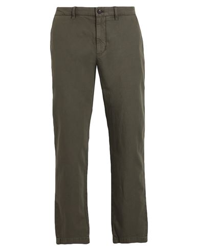 Tommy Hilfiger Man Pants Military Green Size 35w-30l Cotton, Linen, Elastane