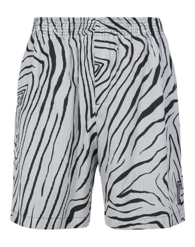 Shop Versace Animal Print Shorts Man Shorts & Bermuda Shorts Multicolored Size 40 Cotton In Fantasy