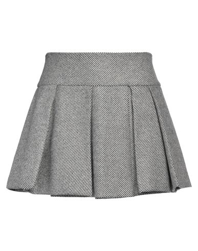 Shop Patou Woman Mini Skirt Grey Size 10 Virgin Wool