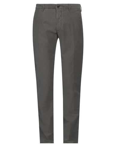 Shop Incotex Man Pants Lead Size 34 Cotton, Elastane In Grey