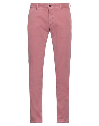 Shop Incotex Man Pants Pastel Pink Size 35 Cotton, Elastane