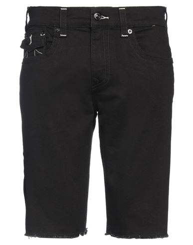 True Religion Man Denim Shorts Black Size 34 Cotton, Polyester, Elastane