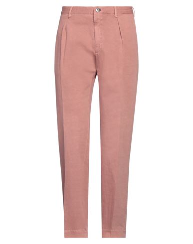 Shop Incotex Man Pants Pastel Pink Size 38 Cotton, Linen, Elastane