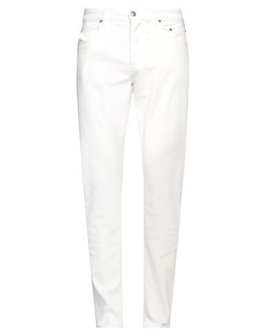 Shop Siviglia Man Pants White Size 35 Cotton, Elastane