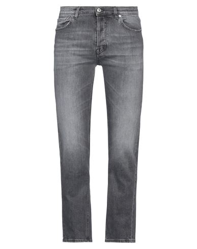 Shop Grifoni Man Jeans Lead Size 33 Cotton, Elastane In Grey