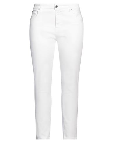 Pinko Denim Woman Jeans White Size 30 Cotton, Viscose, Lyocell, Elastomultiester, Elastane In White