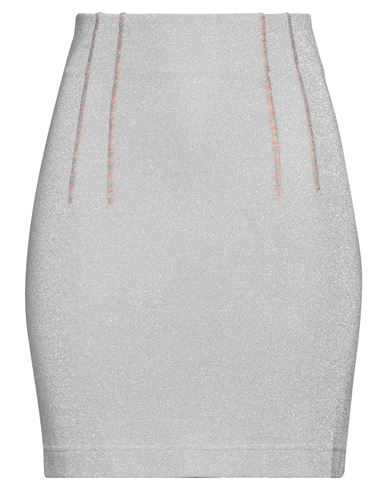 M Missoni Woman Mini Skirt Light Grey Size S Viscose, Polyacrylic, Polyester In Gray