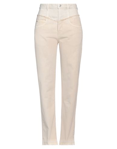 Shop Isabel Marant Woman Jeans Beige Size 12 Cotton