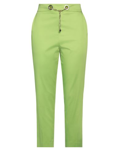 Shop Clips More Woman Pants Light Green Size 16 Cotton, Elastane
