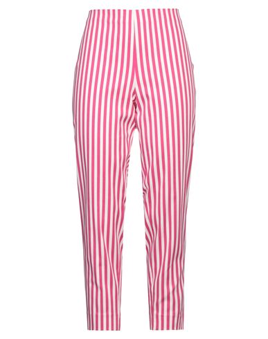 Shop Clips More Woman Pants Fuchsia Size 10 Cotton, Elastane In Pink