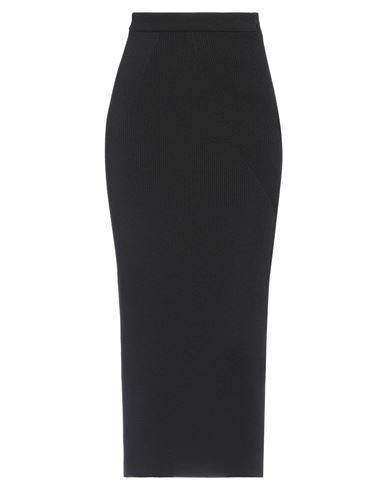 Alexander Mcqueen Woman Midi Skirt Black Size L Wool, Polyester