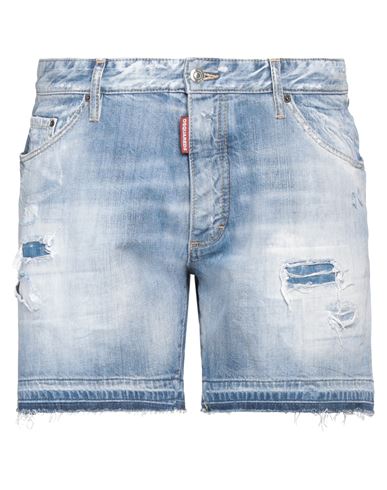 Dsquared2 Man Denim Shorts Blue Size 38 Cotton