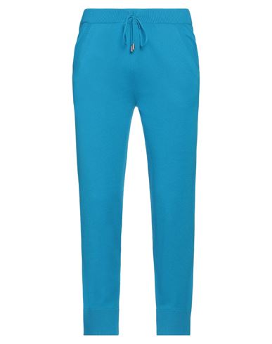 Shop Bruno Manetti Man Pants Azure Size L Cashmere In Blue