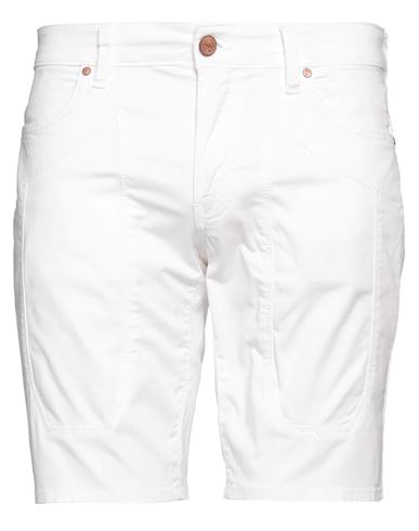 Jeckerson Man Shorts & Bermuda Shorts White Size 31 Cotton, Elastane