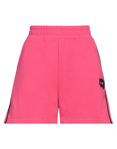 Karl Lagerfeld Woman Shorts & Bermuda Shorts Fuchsia Size S Organic Cotton, Recycled Polyester In Red