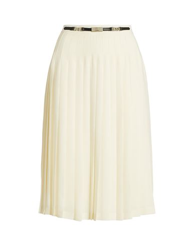Shop Lauren Ralph Lauren Woman Midi Skirt Cream Size 6 Recycled Polyester, Polyester In White