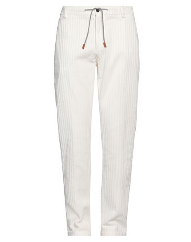 Eleventy Man Pants White Size 34 Cotton In Neutral
