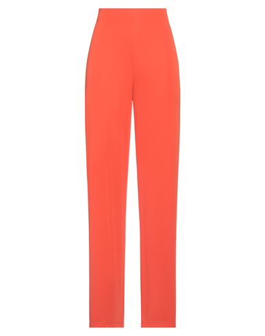 Shop Hanita Woman Pants Orange Size 8 Polyester, Elastane
