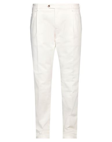 Lardini Man Pants Ivory Size 40 Cotton, Elastane In White