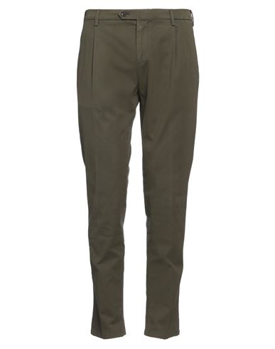 Lardini Man Pants Military Green Size 38 Cotton, Elastane