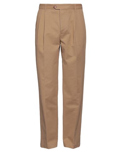 Tela Genova Man Pants Camel Size 34 Cotton In Brown
