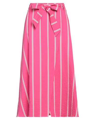 Shop Pierantonio Gaspari Woman Midi Skirt Fuchsia Size 10 Lyocell, Polyamide, Cotton, Elastane In Pink