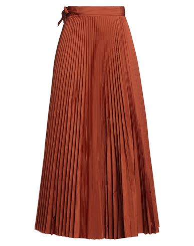 Pierantonio Gaspari Woman Maxi Skirt Rust Size 10 Polyester