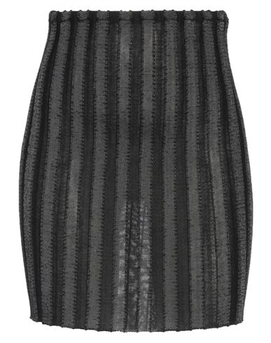 A. Roege Hove Woman Mini Skirt Black Size M Cotton, Nylon