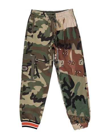 Dolce & Gabbana Toddler Boy Pants Military Green Size 5 Polyester, Cotton, Polyamide, Linen, Elastan In Military Green
