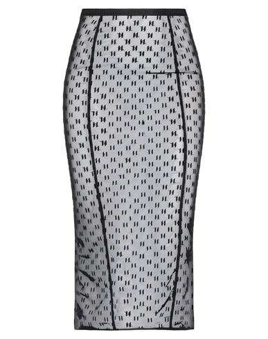 Shop Karl Lagerfeld Woman Midi Skirt Black Size S Polyamide, Elastane, Acrylic, Viscose