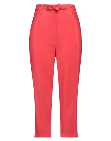 Tela Woman Pants Red Size 2 Viscose, Polyester