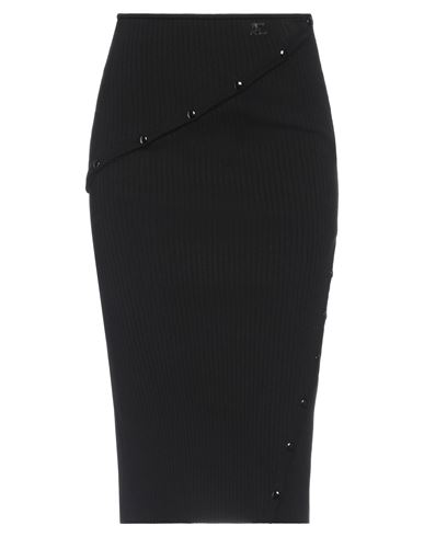 Shop Courrèges Courreges Woman Midi Skirt Black Size M Viscose, Polyester