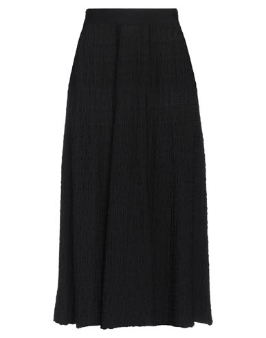 Rochas Woman Midi Skirt Black Size L Viscose, Polyamide