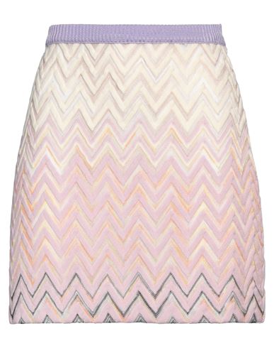 Shop Missoni Woman Mini Skirt Light Purple Size 6 Wool, Viscose