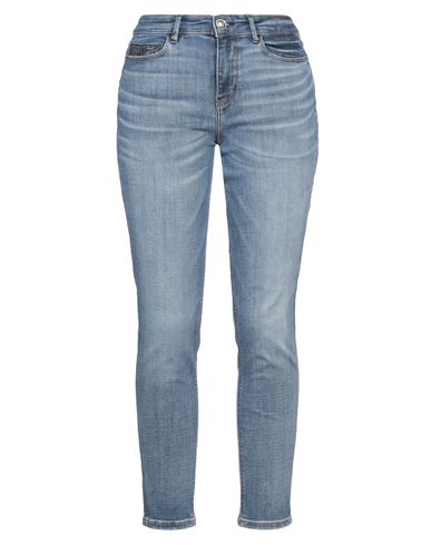 Shop Guess Woman Jeans Blue Size 32w-29l Cotton, Elastane