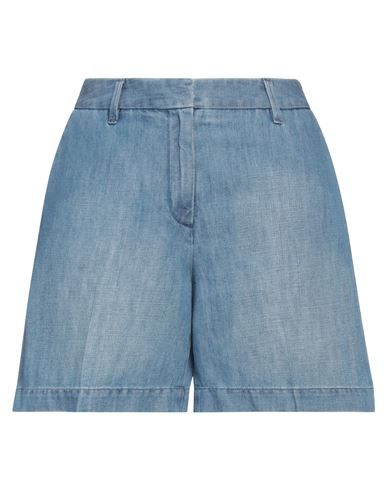Shop Jacob Cohёn Woman Denim Shorts Blue Size 10 Cotton, Linen, Polyester