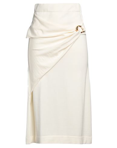 Jil Sander A-line Fine-knit Midi Skirt In White