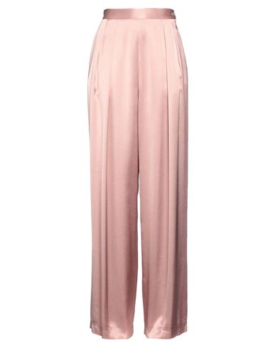 Fabiana Filippi Pleated Wide-leg Satin Trousers In Pink