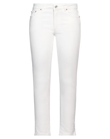 Ottod'ame Woman Jeans White Size 30 Cotton, Elastane In Neutral