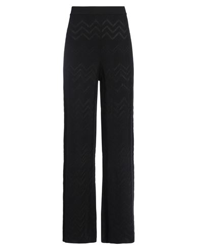 MISSONI MISSONI WOMAN PANTS BLACK SIZE 8 WOOL, VISCOSE 