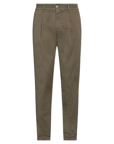 Guess Man Pants Military Green Size 34w-30l Cotton, Elastane In Green