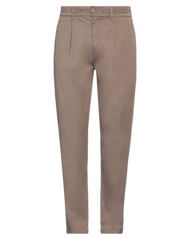 Guess Man Pants Khaki Size 30w-30l Cotton, Elastane In Beige
