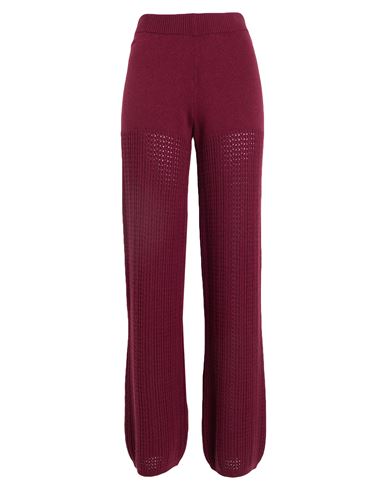 Vicolo Woman Pants Burgundy Size Onesize Viscose, Polyamide, Wool, Cashmere