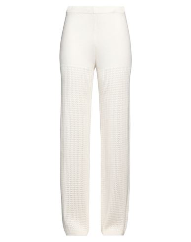 Vicolo Woman Pants Off White Size Onesize Viscose, Polyamide, Wool, Cashmere In Off White